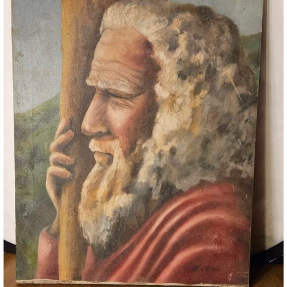 Vintage ArtReligious ArtThe ShepardSigned M. Alexan24 x 20 Oil Ptg